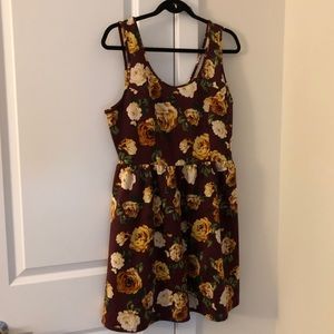 3/$30 Floral Sleeveless Fit and Flare Skater Dress